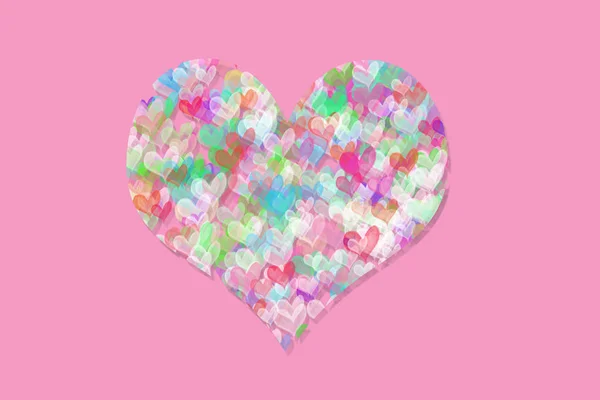 Fundo colorido do coração — Fotografia de Stock
