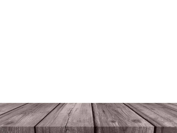Planche en bois marron sur blanc — Photo