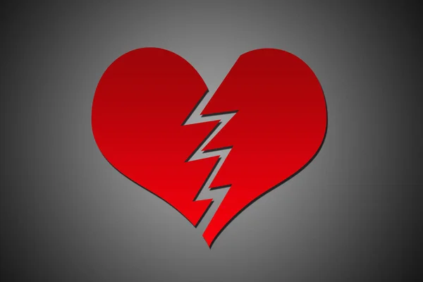 Coração quebrado Ícone — Fotografia de Stock