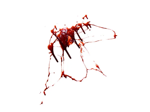 Salpicadura de sangre sobre blanco —  Fotos de Stock