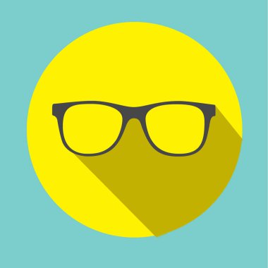 Düz biçimli gözlük simgesi 