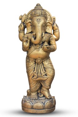 Ganesha heykelin üzerine beyaz