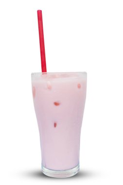 Pembe süt soğuk içecek 