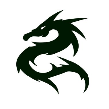 Silhouette of dragon clipart