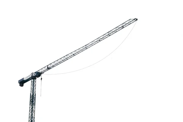 Silhouette Crane on white — Stock Photo, Image