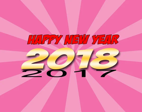 Ευτυχισμένο το νέο έτος 2018 — Φωτογραφία Αρχείου