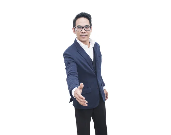 Asiatique homme d'affaires poignée de main — Photo