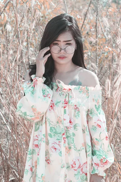 Portrait of asian women with eye glasses — Stock Photo, Image