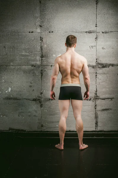 Young sexy men bodybuilder athlete,studio portrait — Stock Photo, Image