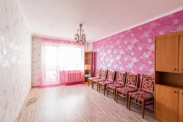 Rusia Moscú Junio 2019 Interior Room Apartment Decoración Reparación Estándar —  Fotos de Stock