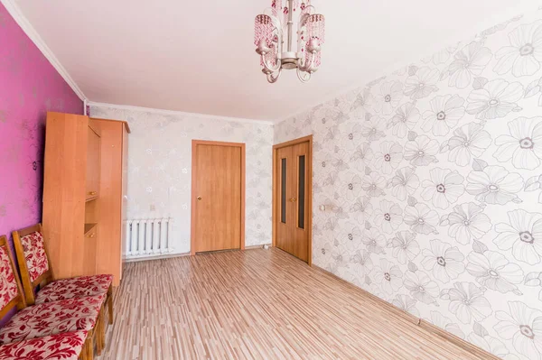 Rússia Moscou Junho 2019 Apartamento Quarto Interior Decoração Padrão Reparo — Fotografia de Stock