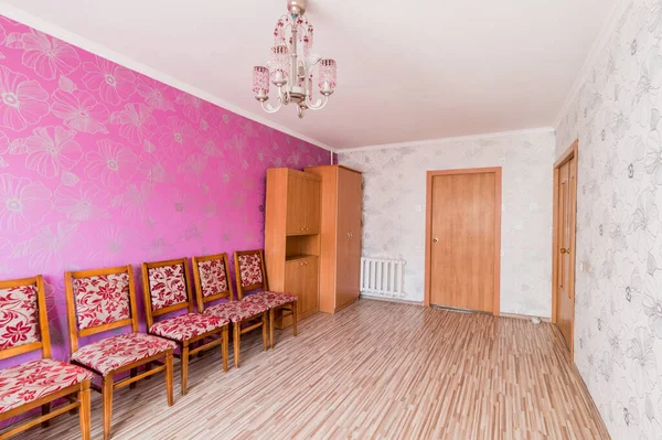 Rusia Moscú Junio 2019 Interior Room Apartment Decoración Reparación Estándar —  Fotos de Stock