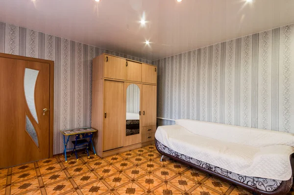 Rusko Moscow Června 2019 Apartmán Interiéru Standardní Opravy Dekorace Hostelu — Stock fotografie