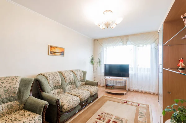 Rusia Moscú Julio 2019 Interior Room Apartment Decoración Reparación Estándar —  Fotos de Stock