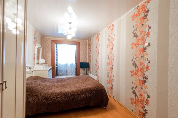 俄罗斯 莫斯科 2019年7月6日 室内公寓 旅舍标准修理装潢 — 图库照片