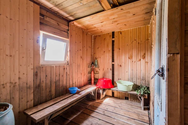 Rússia Moscou Agosto 2019 Casa Banho Interior Sauna — Fotografia de Stock