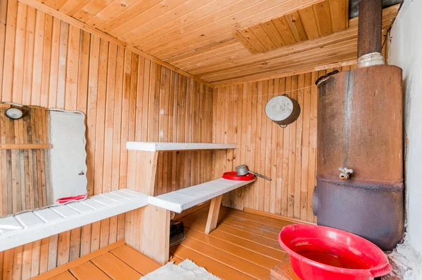 Rússia Moscou Agosto 2019 Casa Banho Interior Sauna — Fotografia de Stock