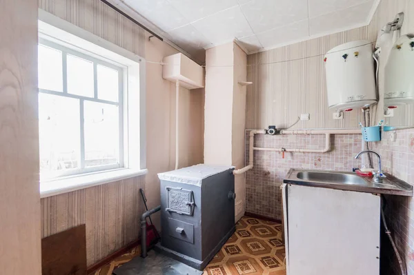 Rusia Moscow Agustus 2019 Apartemen Ruang Dalam Ruangan Orang Tua — Stok Foto