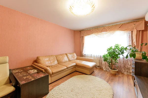 Rusia Moscú Septiembre 2019 Habitación Interior Apartamento Moderno Ambiente Acogedor — Foto de Stock