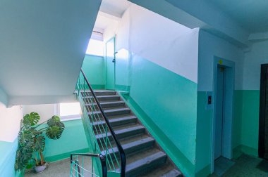 Russia, Moscow- October 10, 2019: interior room public place, staircase