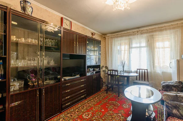 Rusia Moscú Octubre 2019 Habitación Interior Apartamento Moderno Ambiente Acogedor — Foto de Stock