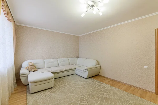 Rosja Moskwa Października 2019 Mieszkanie Pokoju Wewnętrznym Nowoczesny Jasny Przytulny — Zdjęcie stockowe