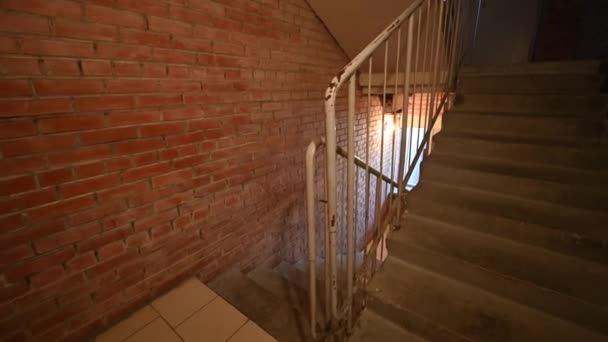 Rosja Moskwa Listopada 2019 Mieszkanie Pokoju Wewnętrznym Weranda Drzwi Ściany — Wideo stockowe