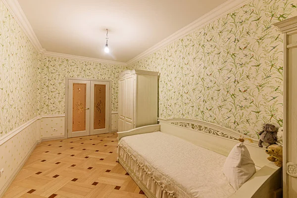 Rússia Moscou Dezembro 2019 Quarto Interior Apartamento Moderno Ambiente Acolhedor — Fotografia de Stock