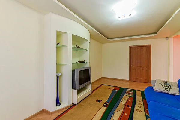 Rusia Moscú Diciembre 2019 Habitación Interior Apartamento Moderno Ambiente Acogedor —  Fotos de Stock