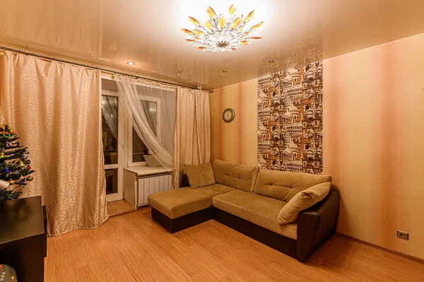 Rusland Moskou December 2019 Interieur Appartement Moderne Lichte Gezellige Sfeer — Stockfoto