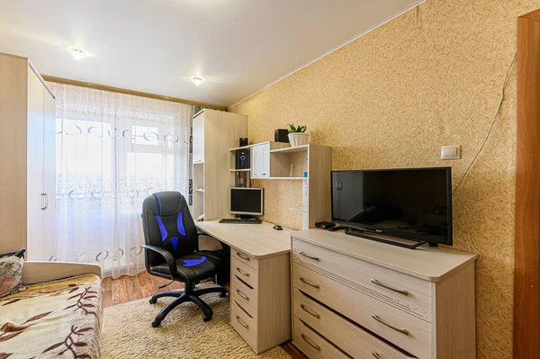 Oroszország Moszkva Január 2020 Belső Szoba Apartman Modern Világos Hangulatú — Stock Fotó