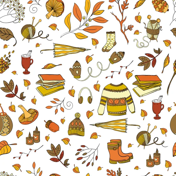 Conception d'automne dessinée à la main — Image vectorielle