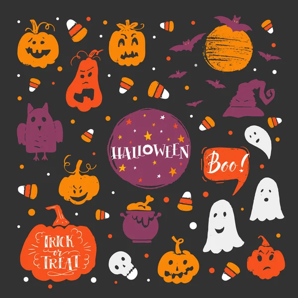 Set de elemente de Halloween — Vector de stoc