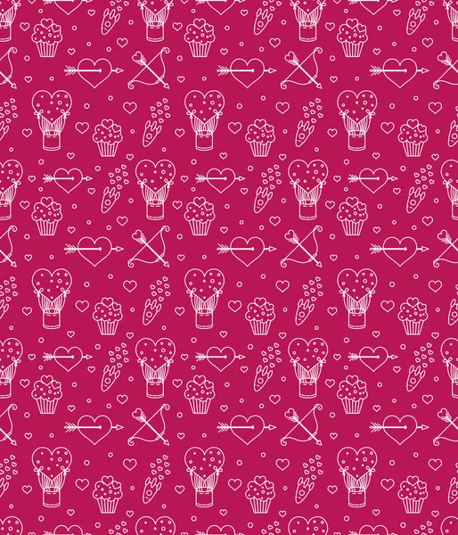 Valentines Day seamless pattern — Stock Vector