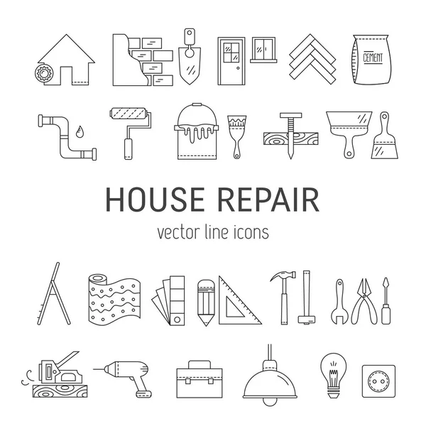 Iconos de reparación de casa — Vector de stock