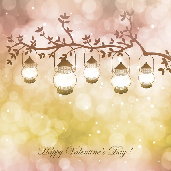 Bokeh Valentine day background — Stock Vector