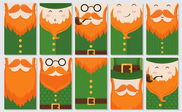 Saint Patricks Day kaarten — Stockvector