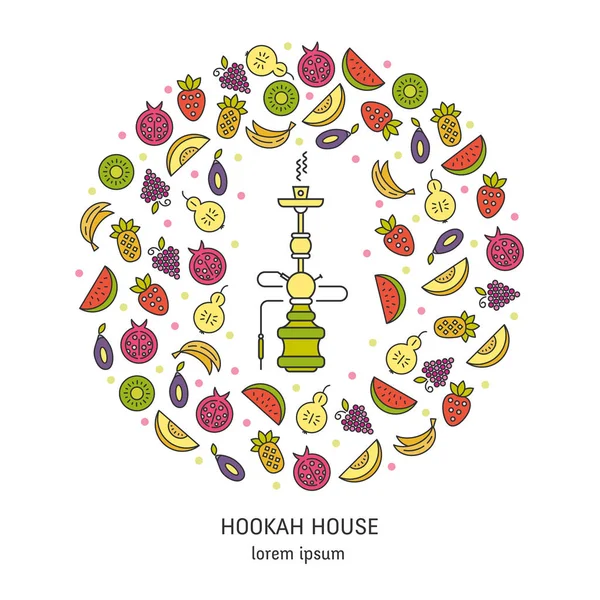 Design de logotipo Hookah — Vetor de Stock