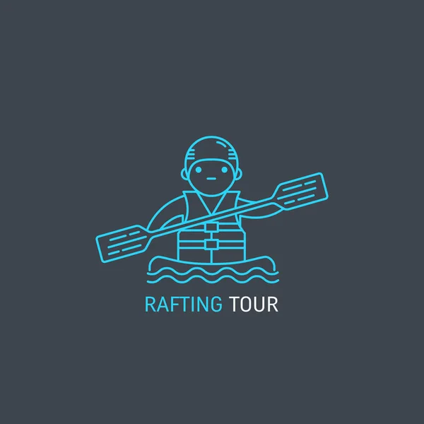 Rafting logo tasarımı — Stok Vektör