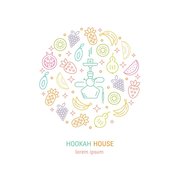 Design de logotipo Hookah — Vetor de Stock