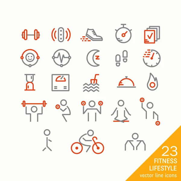 Fitness icons set — Stock Vector