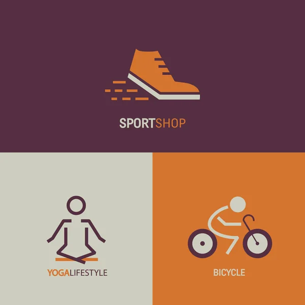 Sport logo design — Stock Vector