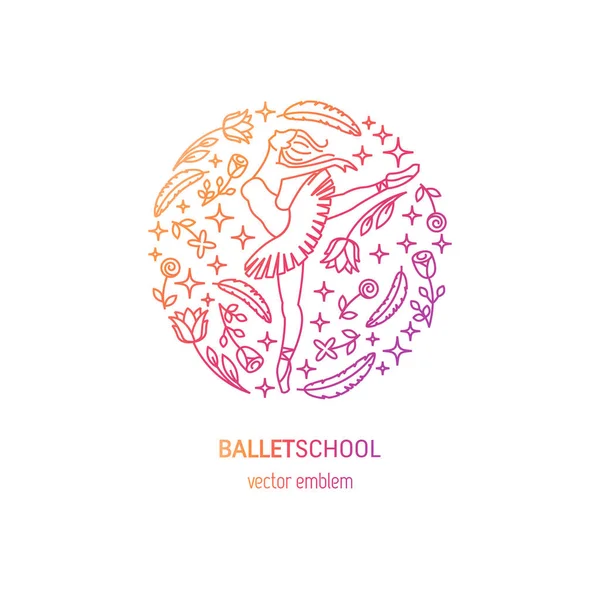 Logo de l'école de ballet — Image vectorielle