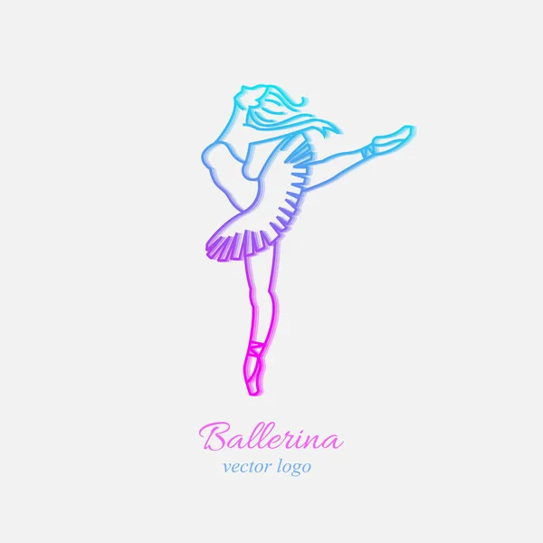 Balerina táncos jelkép a — Stock Vector