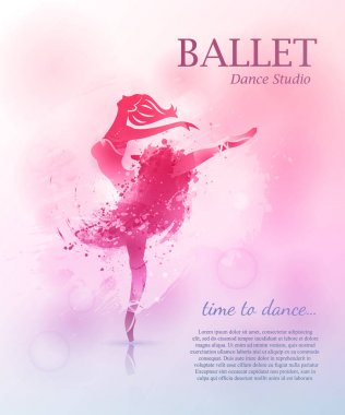 Ballet poster design clipart