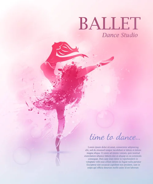 Poster de ballet design — Image vectorielle