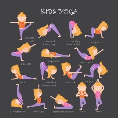 Yoga çocuklar pozlar