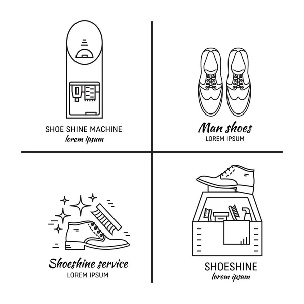 Diseño del logo Shoeshine — Vector de stock
