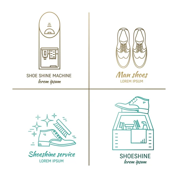 Diseño del logo Shoeshine — Vector de stock