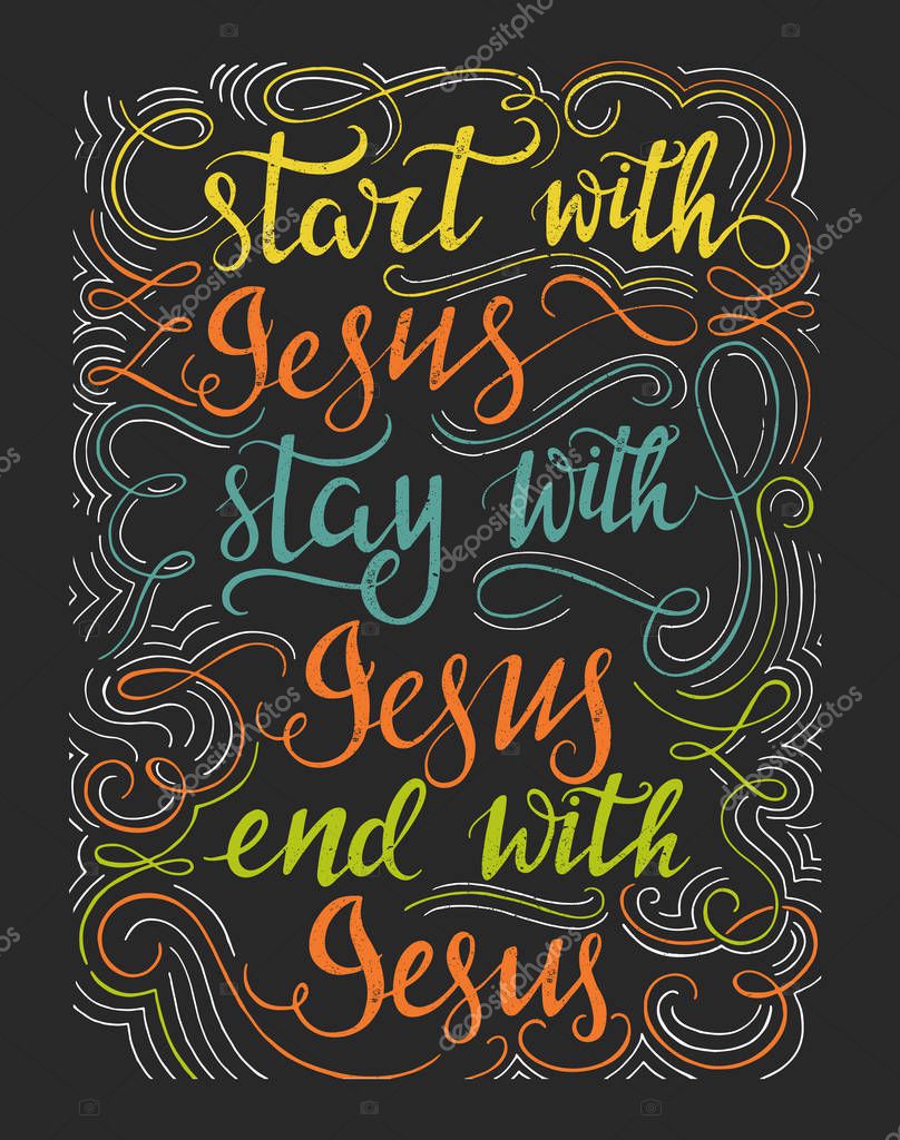 Vector religions lettering. Modern lettering illustration. T shirt hand lettered calligraphic design . Perfect illustration for t-shirts, banners, flyers and other types of business design.